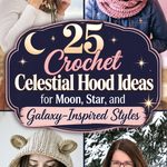 Crochet Celestial Hood Ideas for Moon, Star, and Galaxy Inspired Styles