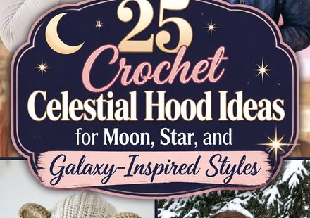 Crochet Celestial Hood Ideas for Moon, Star, and Galaxy Inspired Styles