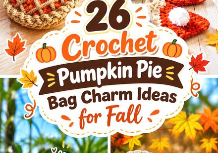 Crochet Pumpkin Pie Bag Charm Ideas for Fall