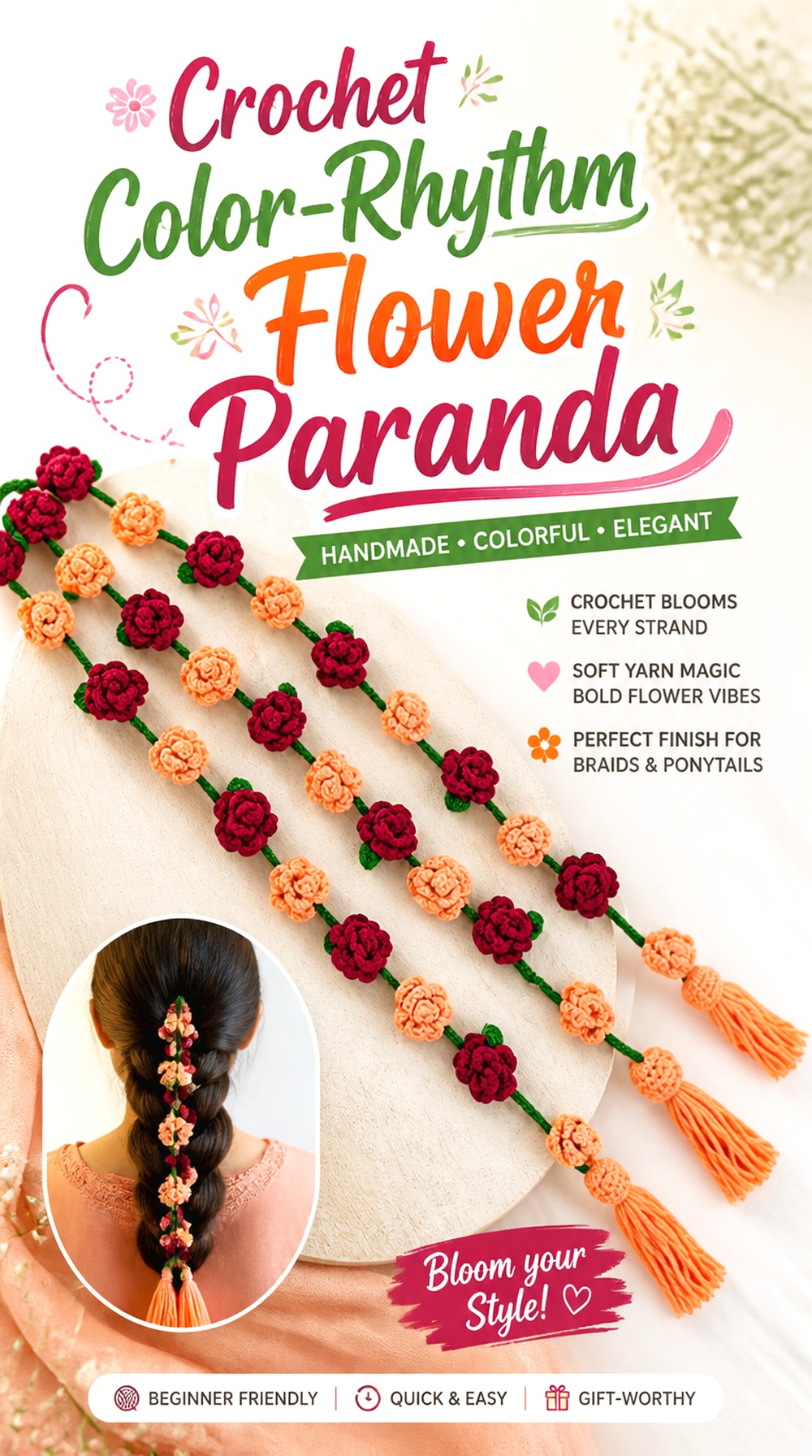 Crochet Color Rhythm Flower Paranda