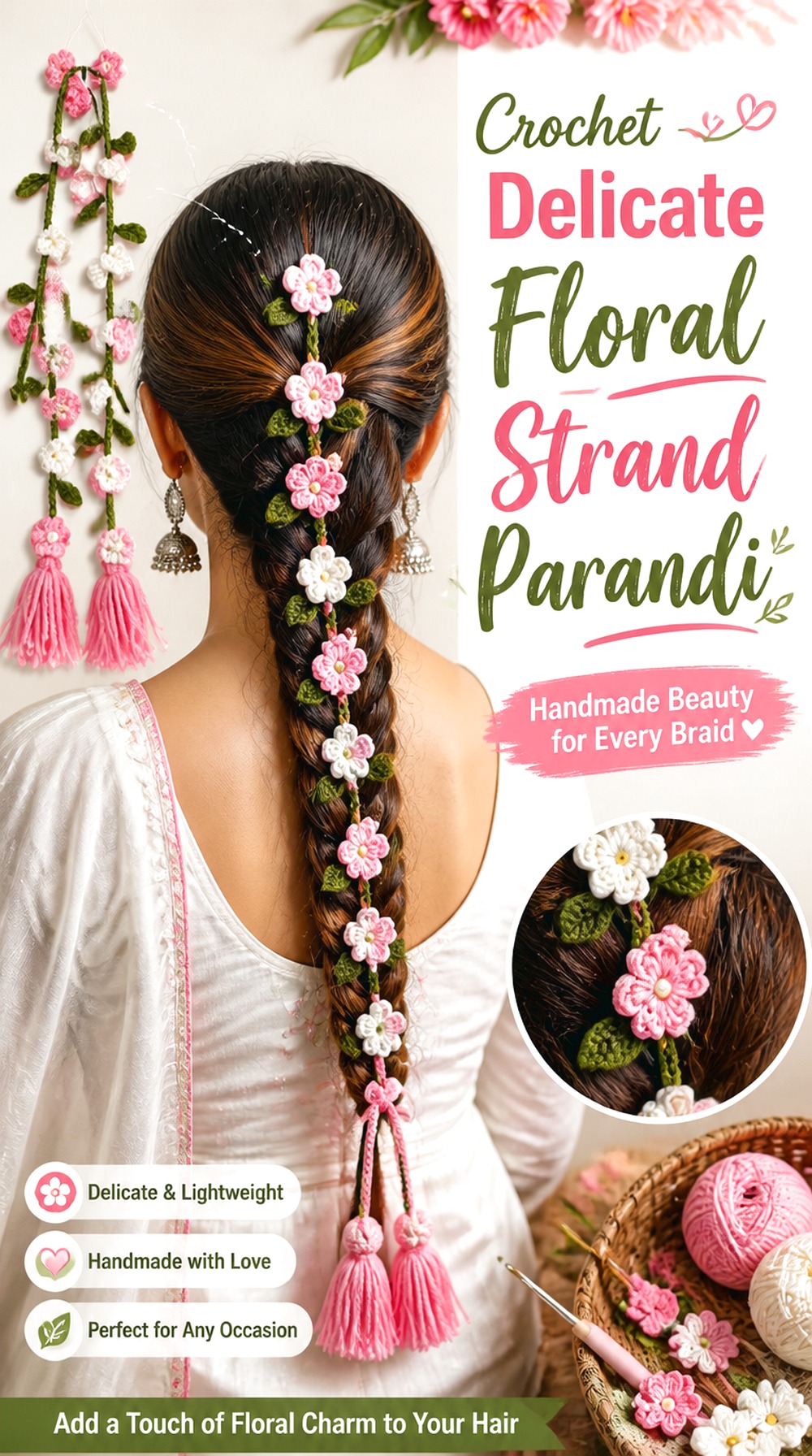 Crochet Delicate Floral Strand Parandi