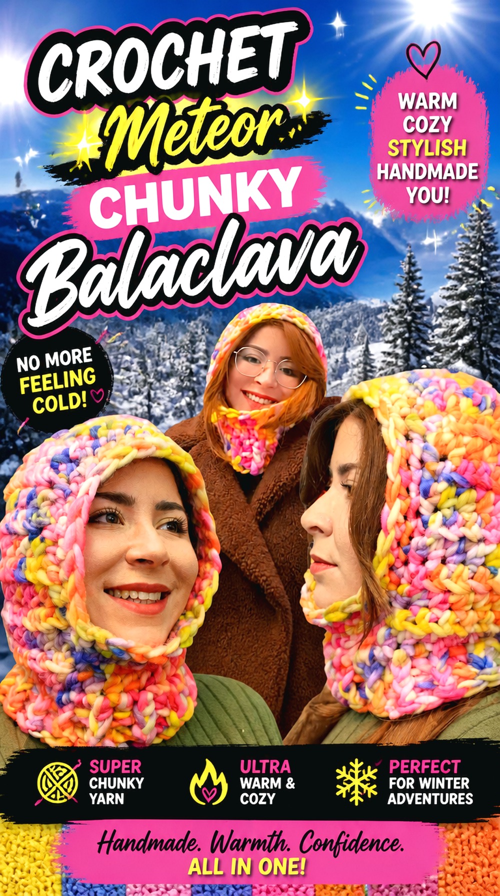 Crochet Meteor Chunky Balaclava