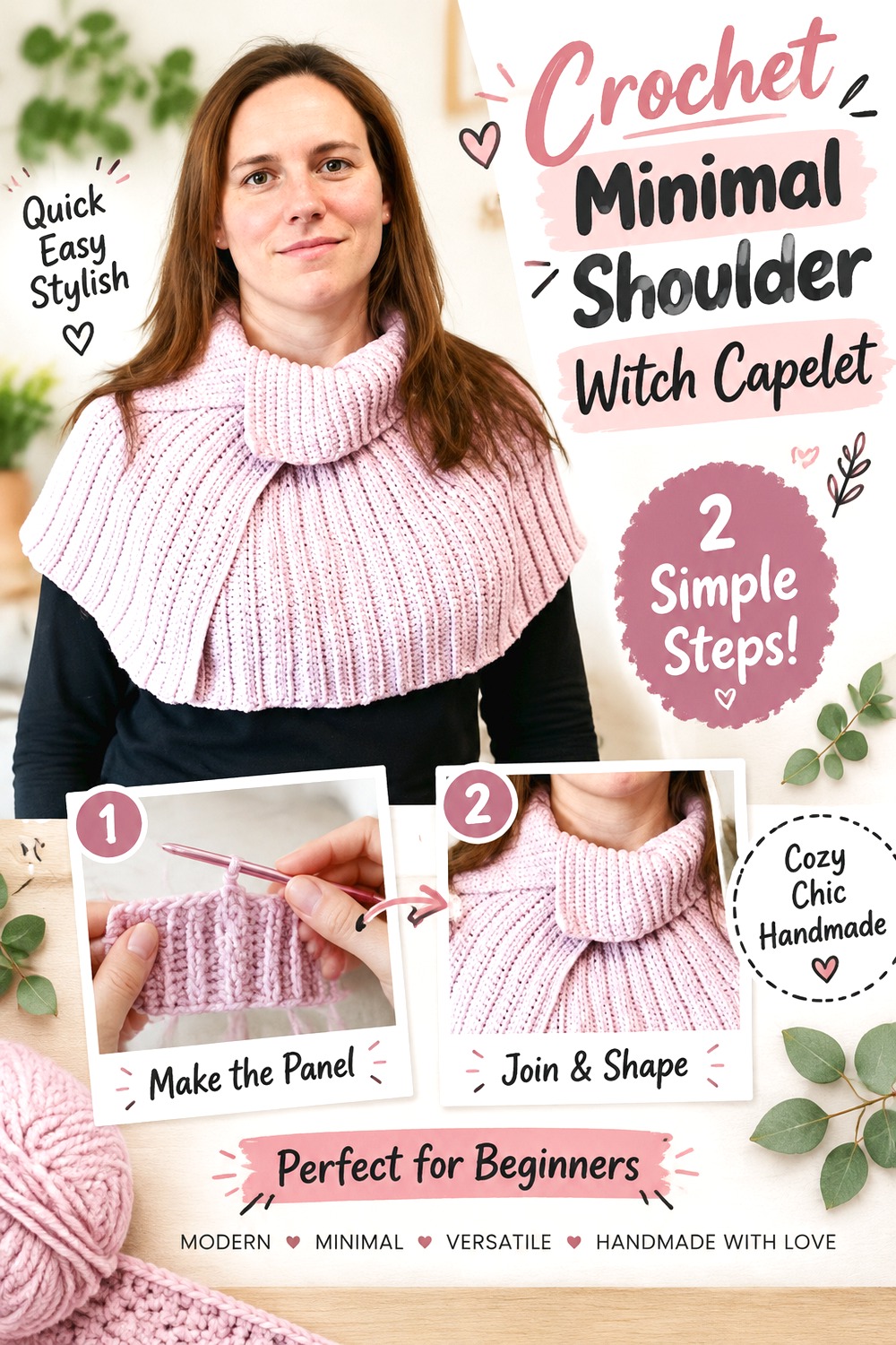 Crochet Minimal Shoulder Witch Capelet