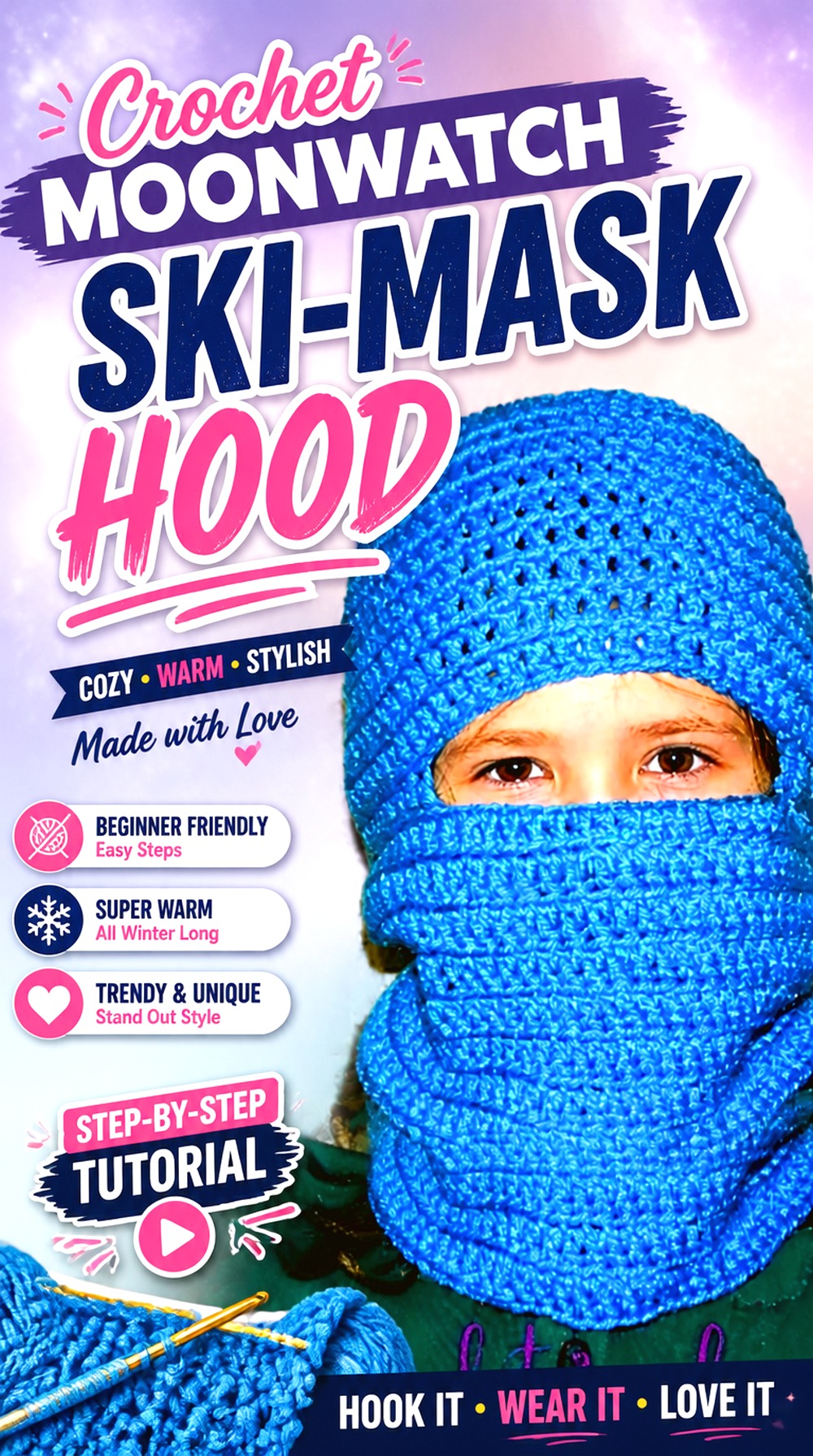 Crochet Moonwatch Ski Mask Hood
