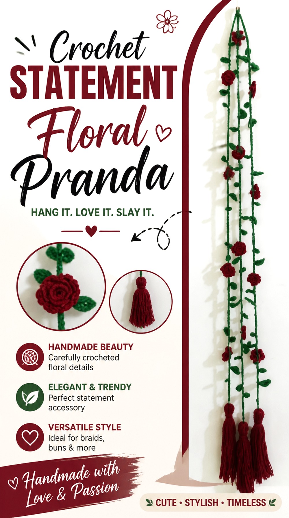 Crochet Statement Floral Pranda