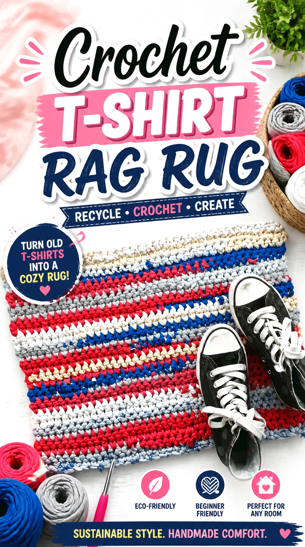 Crochet T Shirt Rag Rug