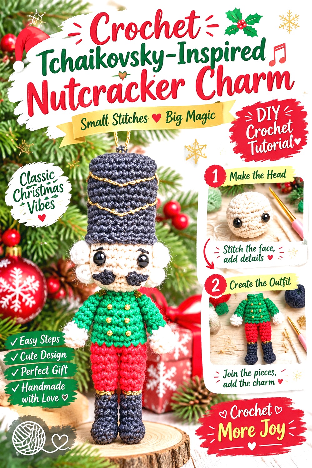 Crochet Tchaikovsky Inspired Nutcracker Charm