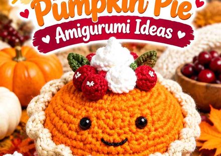 Crochet Cranberry and Buttercream Thanksgiving Pumpkin Pie Amigurumi Ideas