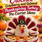 Crochet Cranberry and Oatmeal Thanksgiving Turkey Pie Carrier Ideas