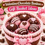 Crochet Dusty Pink and Cocoa Brown Valentine Chocolate Bonbon Gift Basket Ideas