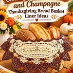 Crochet Cinnamon Brown and Champagne Thanksgiving Bread Basket Liner Ideas