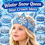 Crochet Cool Blue and Silver Winter Snow Queen Hair Crown Ideas