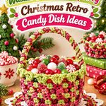 Crochet Wasabi Green and Raspberry Christmas Retro Candy Dish Ideas