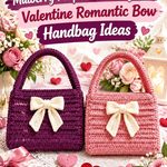 Crochet Mulberry Purple and Dusty Rose Valentine Romantic Bow Handbag Ideas