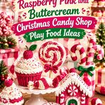 Crochet Raspberry Pink and Buttercream Christmas Candy Shop Play Food Ideas