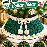 Jade Green and Cream Crochet Christmas Tree Collar Ideas