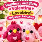 Crochet Raspberry and Blush Valentine Lovebird Amigurumi Pair Ideas