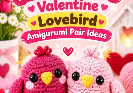 Crochet Raspberry and Blush Valentine Lovebird Amigurumi Pair Ideas