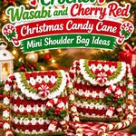 Crochet Wasabi and Cherry Red Christmas Candy Cane Mini Shoulder Bag Ideas