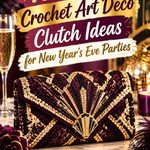 Plum Noir Crochet Art Deco Clutch Ideas for New Year's Eve Parties