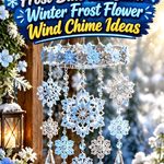 Crochet Frost Blue and Silver Winter Frost Flower Wind Chime Ideas