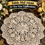 Champagne Silver Crochet Sequin Look Table Mat Ideas for New Year Celebrations