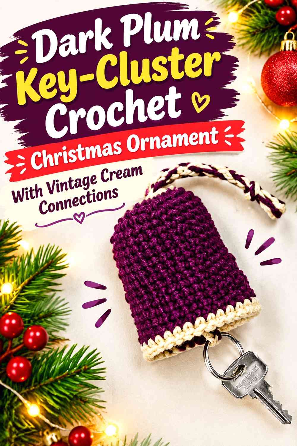 Use Dark Plum to Define Vintage Cream Key Details