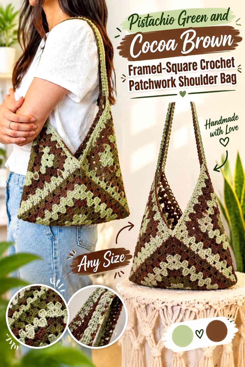 Comparing the Pistachio Green and Cocoa Brown Patchwork Directions